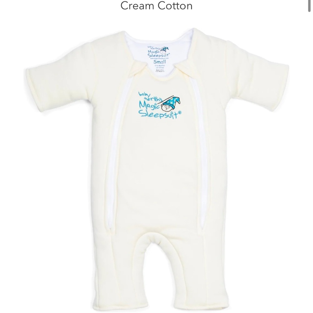 COPY - BABY MERLIN'S MAGIC SLEEPSUIT CREAM COTTON - NEW Style and tagless